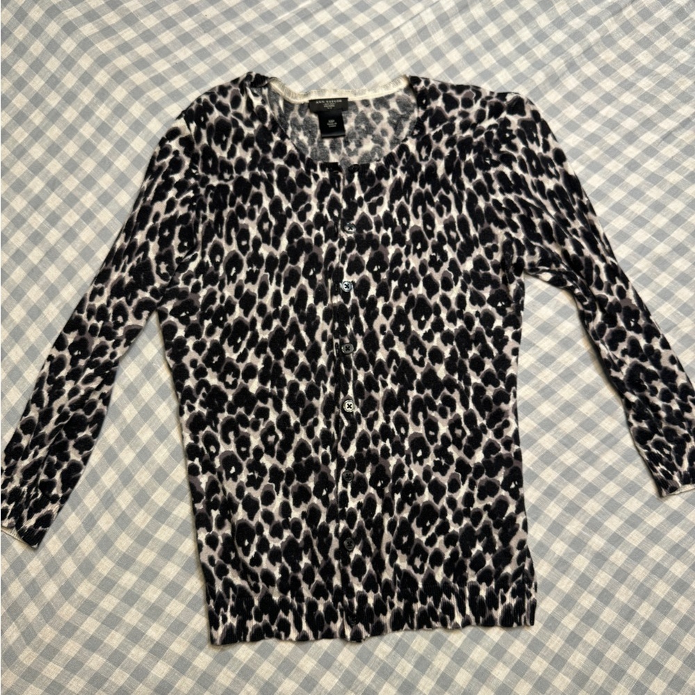 Ann Taylor Leopard Cardigan